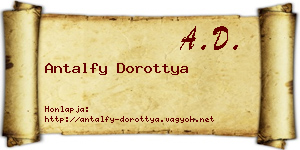 Antalfy Dorottya névjegykártya
